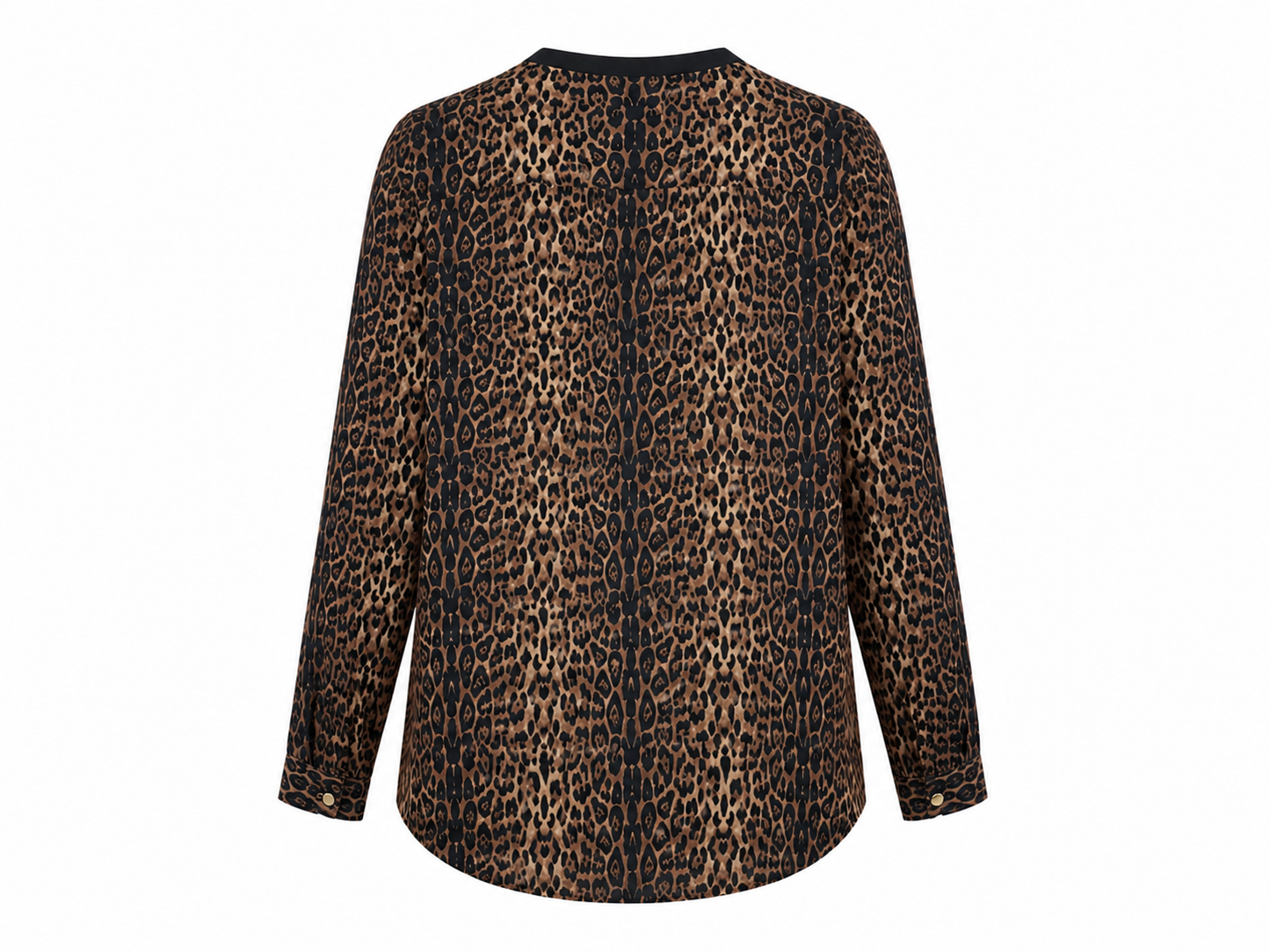 Blusa animal print con detalle de cordón