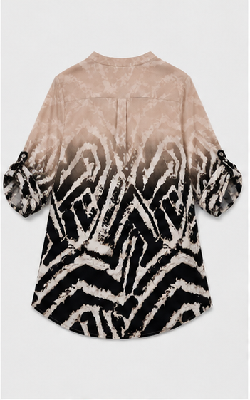 Blusa Estampada de Manga 3/4