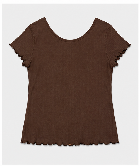 Blusa Bicolor Acanalada para Mujer