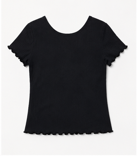 Blusa Bicolor Acanalada para Mujer