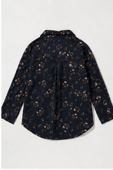 Blusa Floral de Manga Larga