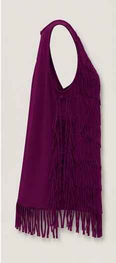 Blusa Sin Mangas con Flecos