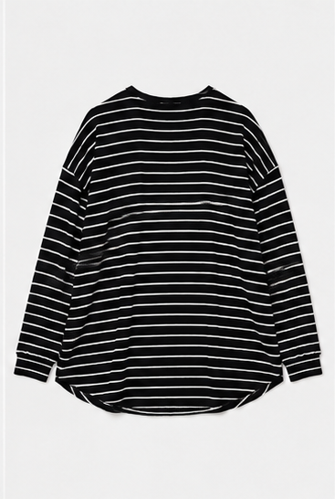 Blusa de Rayas de Manga Larga