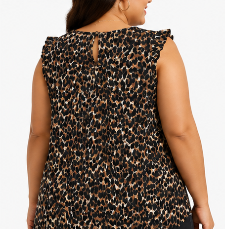 Blusa Sin Mangas Animal Print