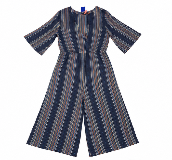 Mono Capri de Rayas con Cintura Elástica
