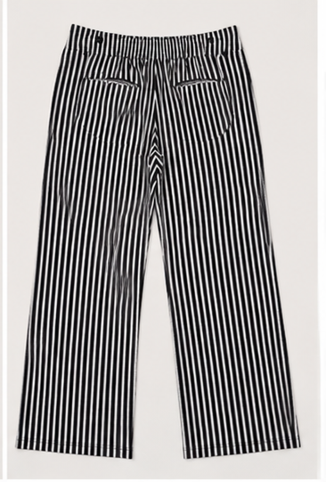 Pantalón Palazzo de Rayas de Tiro Alto