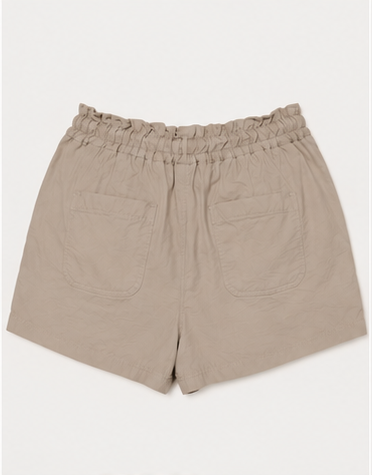 Short Cargo Beige de Tiro Alto para Mujer