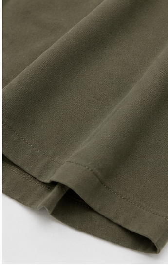 Short de Tiro Alto con Cordón Ajustable Verde Olivo