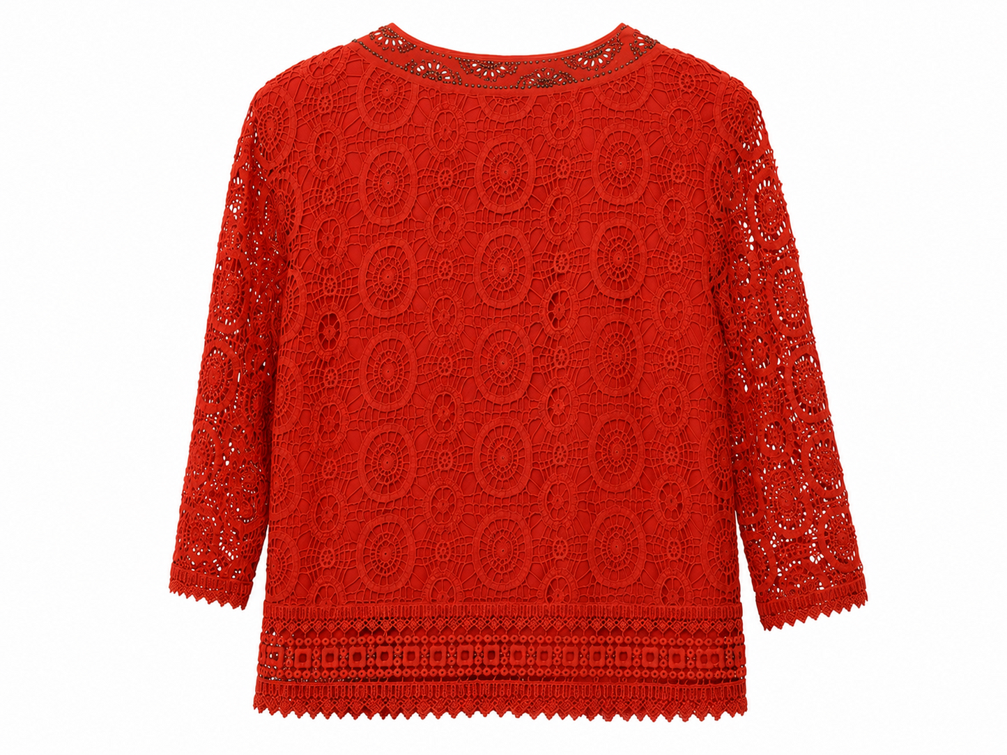 Chaqueta de Encaje con Pedrería