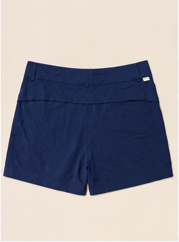 Short Azul Marino con Cintura Ajustable