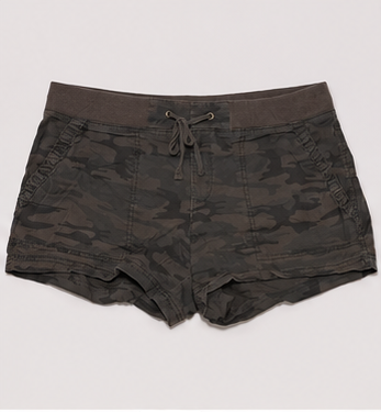 Short Camuflaje Casual para Mujer con Cintura Ajustable