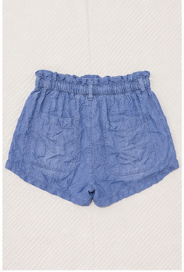 Short de Tiro Alto con Cintura Elástica y Cordón Ajustable