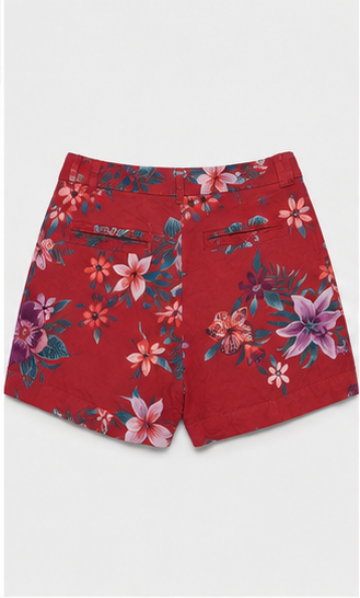 Short Floral de Cintura Alta