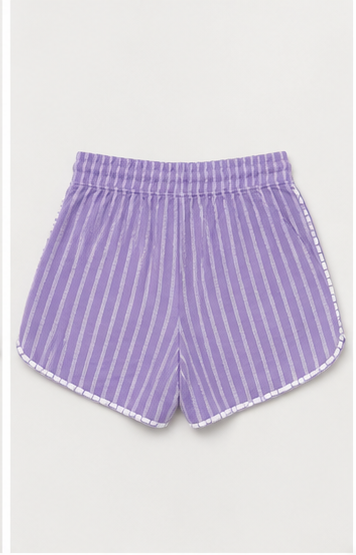 Short Casual de Rayas Lilas