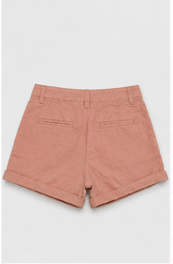 Short Casual de Tiro Alto Color Rosa