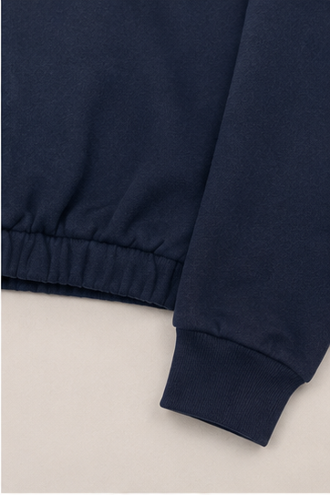 Sudadera Crop de Manga Larga con Escote en V