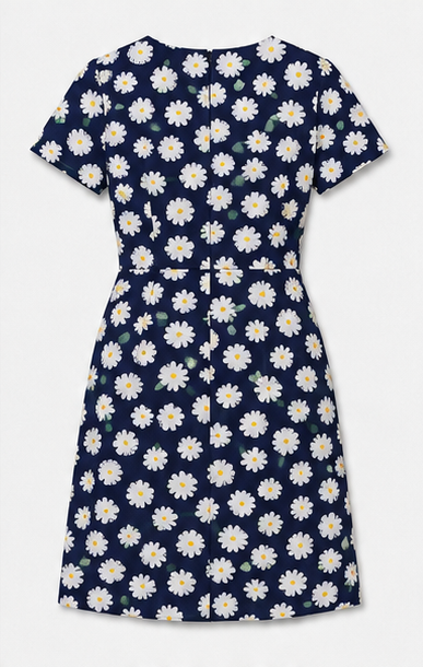 Vestido Mini Estampado Margaritas
