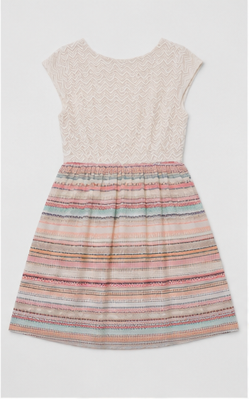 Vestido Estampado de Corte Imperio