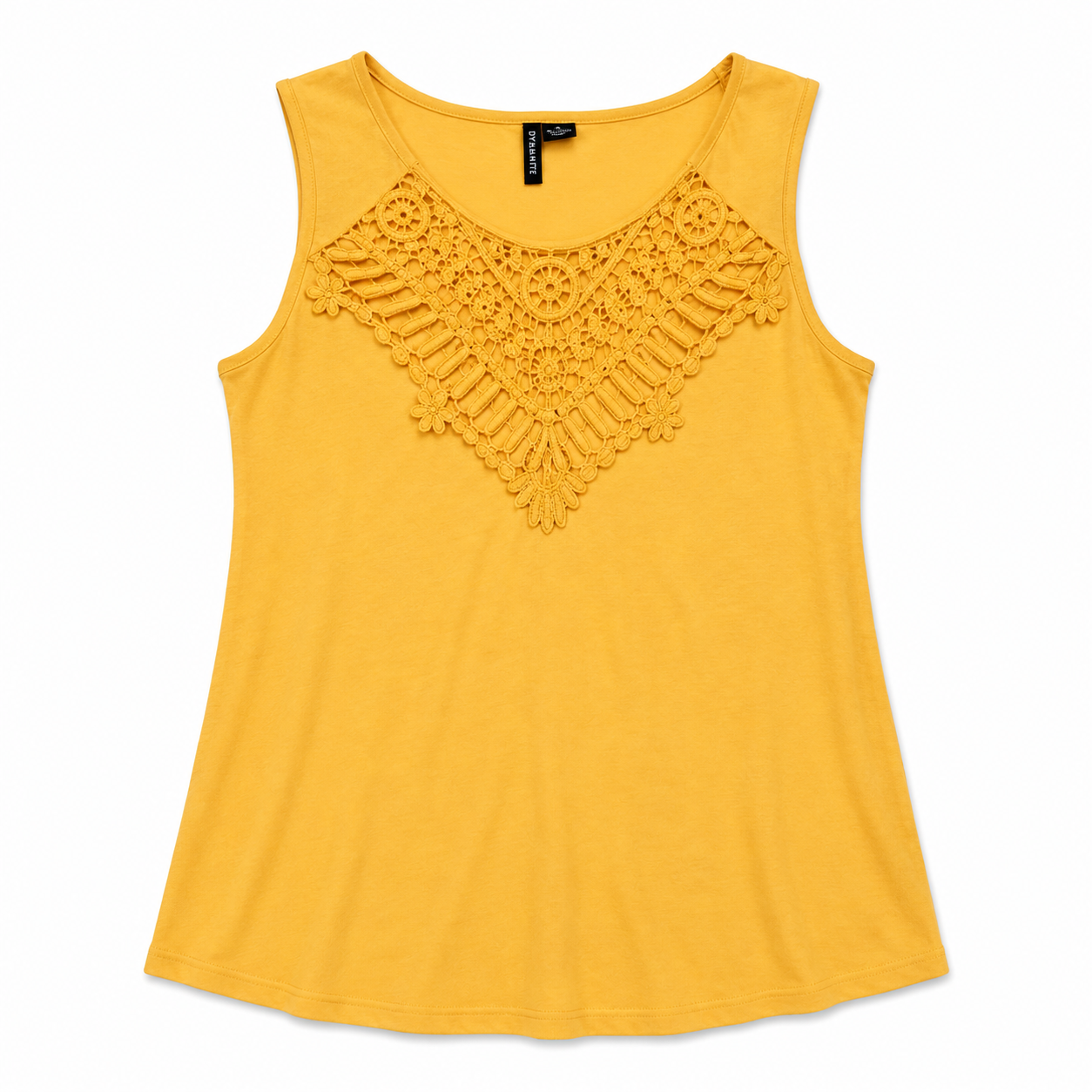 Blusa sin mangas con detalle de encaje