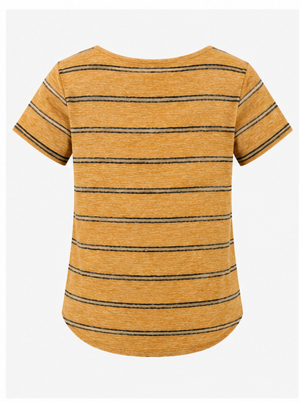Blusa de Rayas con Nudo Frontal para Mujer