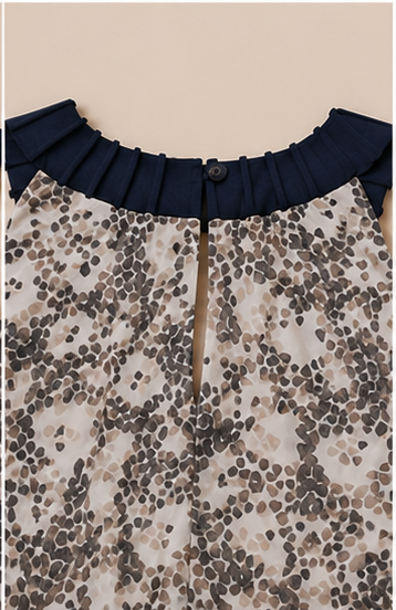 Blusa Sin Mangas Animal Print Elegante