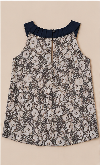 Blusa Sin Mangas Animal Print Elegante