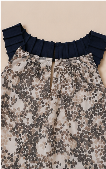 Blusa Sin Mangas Animal Print Elegante