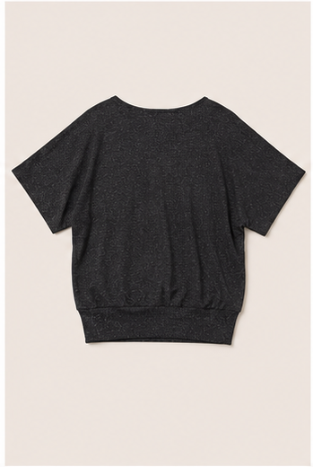 Blusa con Brillo Sutil de Manga Corta