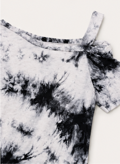 Blusa Tie-Dye con Hombro Descubierto