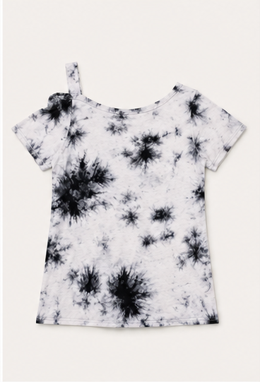 Blusa Tie-Dye con Hombro Descubierto