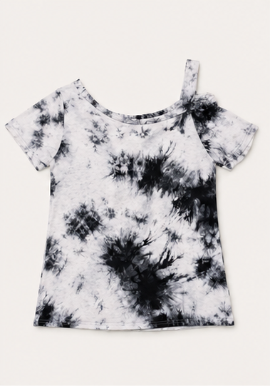 Blusa Tie-Dye con Hombro Descubierto