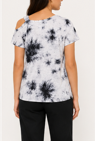 Blusa Tie-Dye con Hombro Descubierto