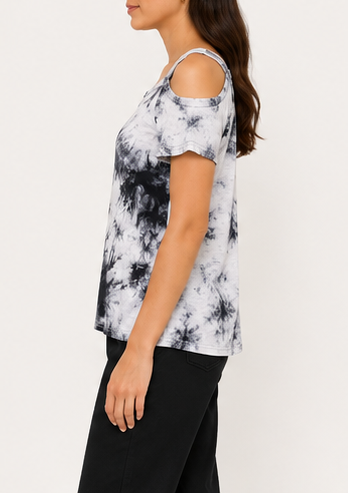 Blusa Tie-Dye con Hombro Descubierto
