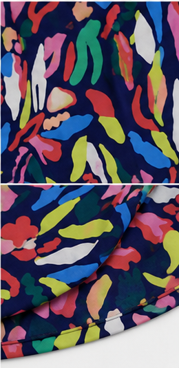Blusa Estampada Multicolor de Manga 3/4