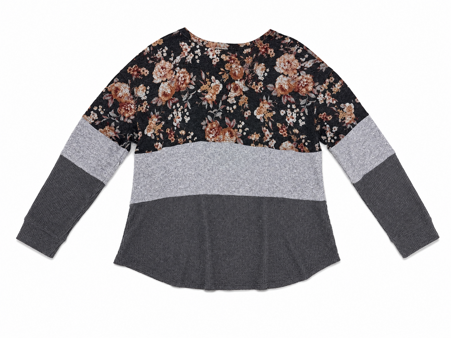 Blusa Floral de Bloques para Mujer