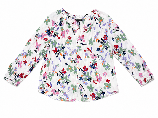 Blusa Floral de Manga Larga para Mujer