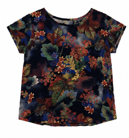 Blusa Floral de Manga Corta