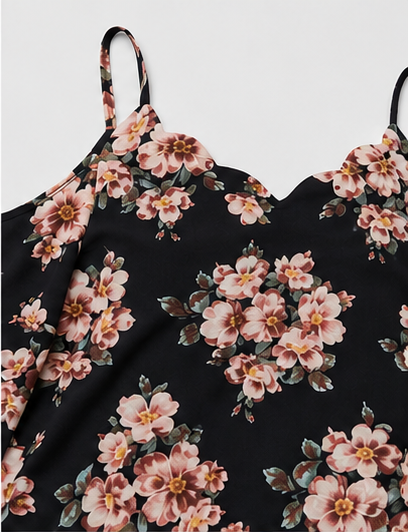 Blusa Floral de Hombros Descubiertos