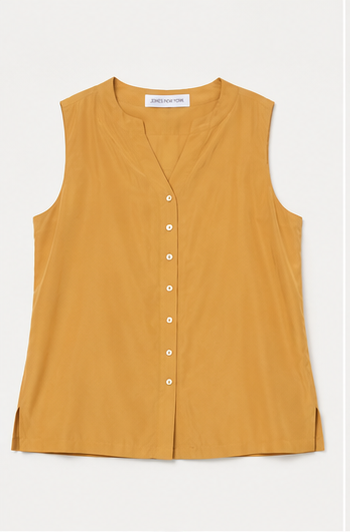 Blusa Sin Mangas con Botonadura Frontal