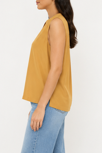 Blusa Sin Mangas con Botonadura Frontal
