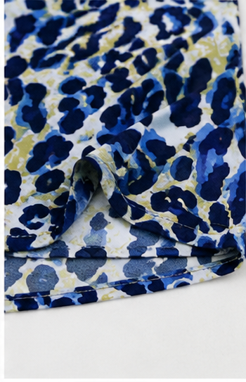 Blusa Sin Mangas Animal Print con Escote Redondo
