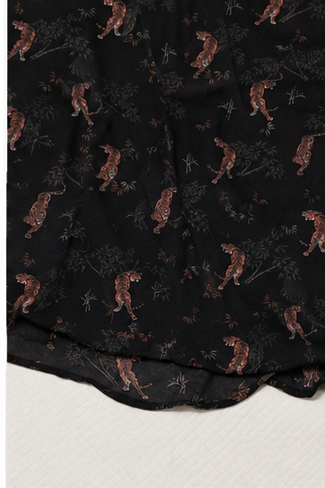 Blusa Halter Estampada con Lazo al Cuello
