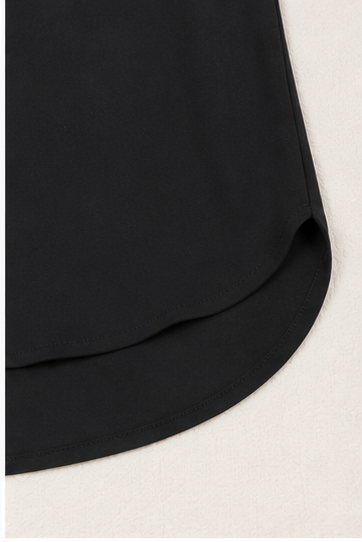 Blusa de Manga Larga con Escote en V y Cierre Frontal