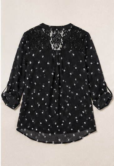 Blusa estampada de calaveras manga larga