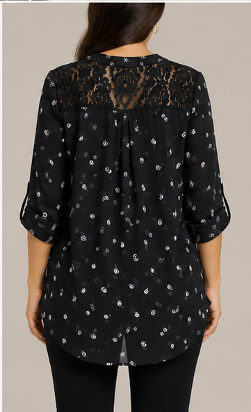 Blusa estampada de calaveras manga larga