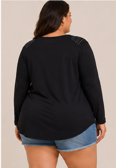 Blusa Estampada "Paris" de Manga Larga
