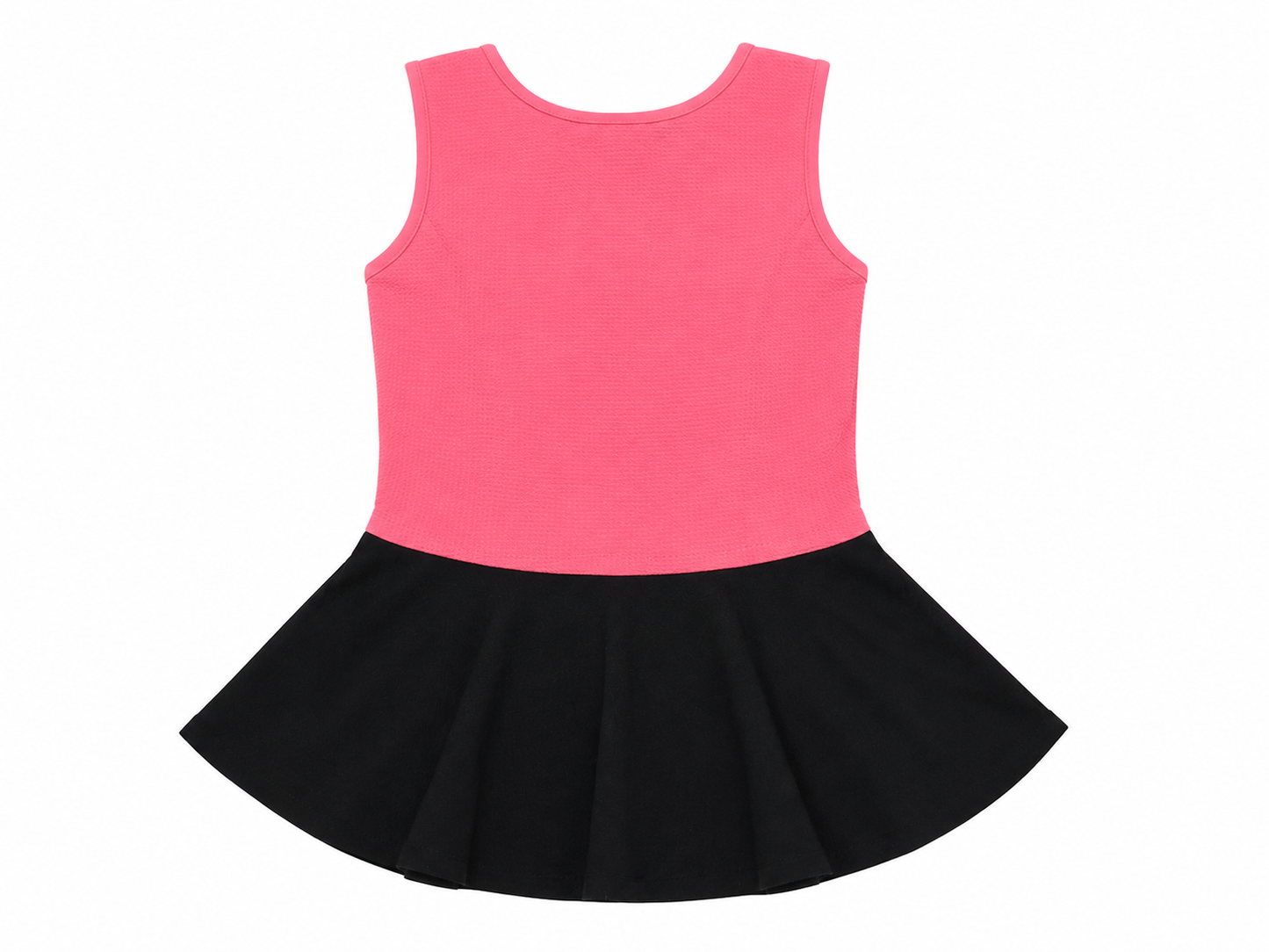Blusa Peplum Sin Mangas – Rosa y Negro