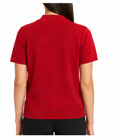 Blusa de Punto Cuello Alto – Color Rojo