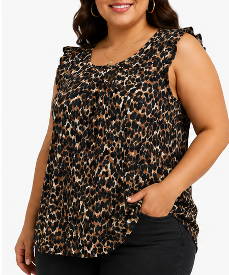 Blusa Sin Mangas Animal Print