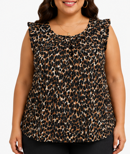 Blusa Sin Mangas Animal Print